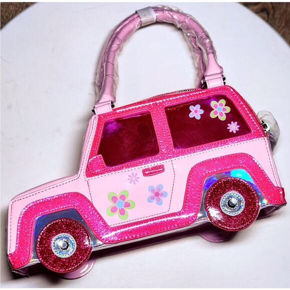 Dolls Kill Sugar Thrillz Let's Go Party Crossbody Bag Floral SUV Jeep Satchel - Picture 1 of 7
